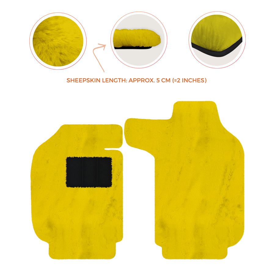 Tapis de voiture en peau de mouton pour Porsche 911 SC (1978-1984) - Longueur de peau de mouton, Options de couleur variées