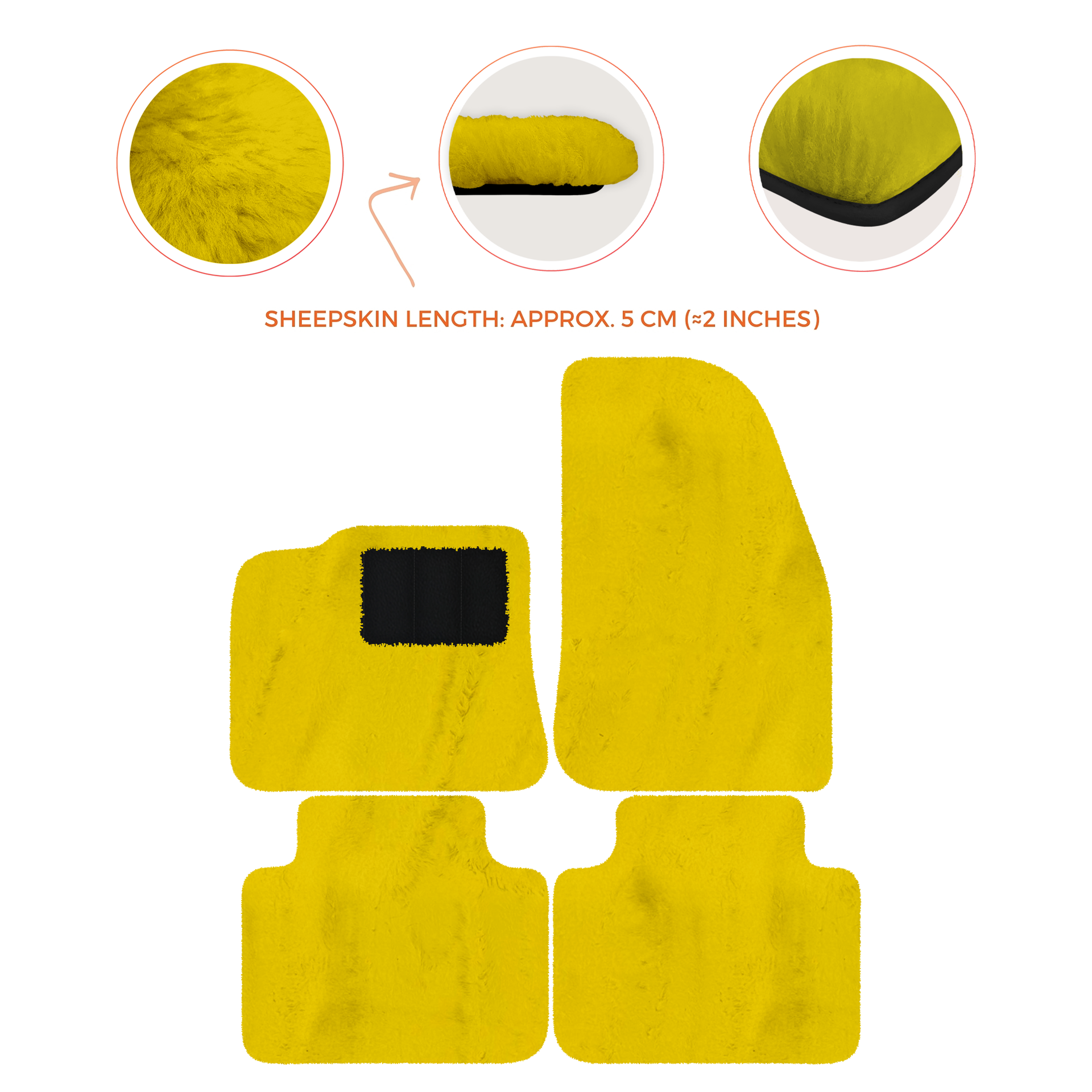 Premium Sheepskin Floor Mats for Porsche 987 Boxster (2005-2012)