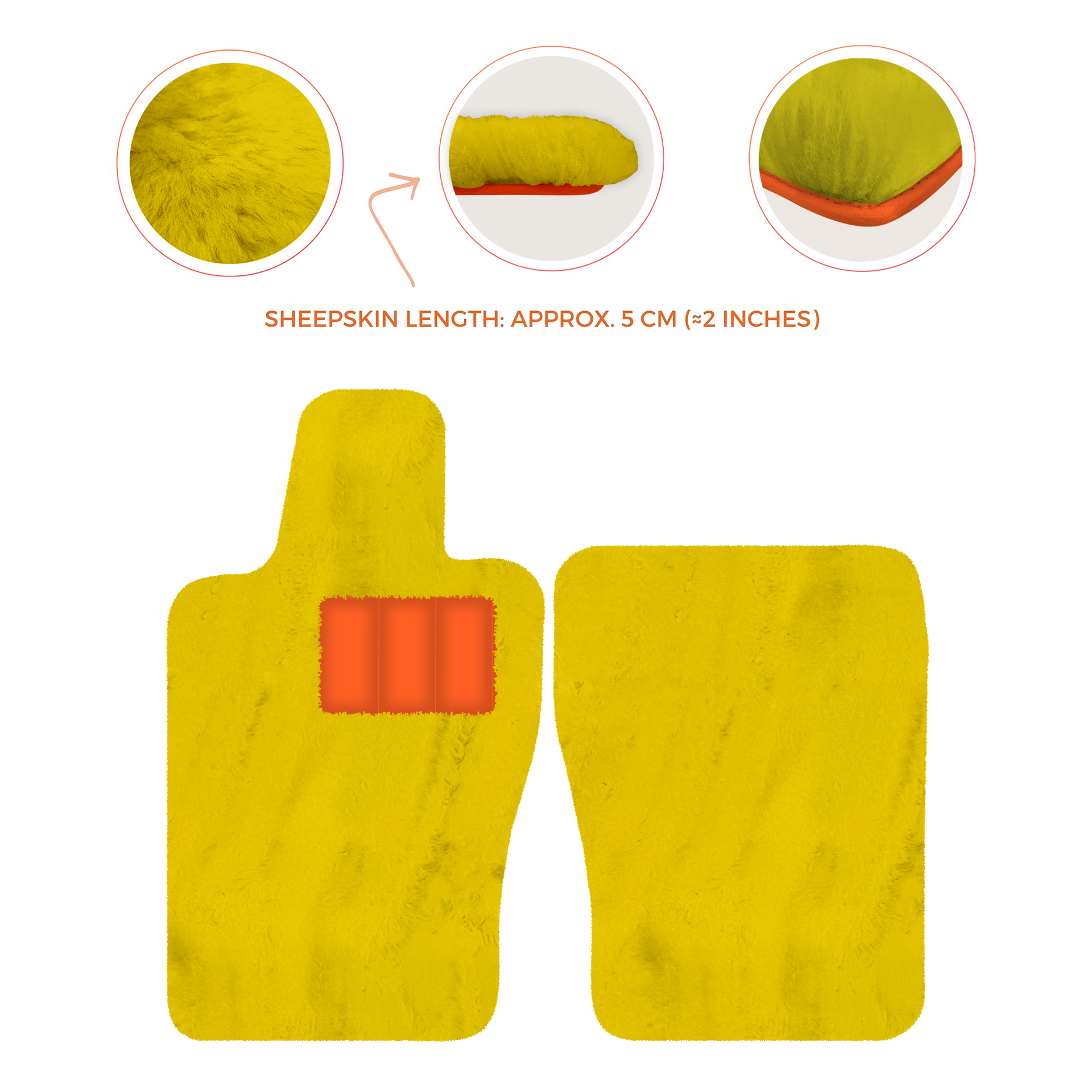 Premium Sheepskin Floor Mats for Aston Martin V8 Vantage (2019-2025)