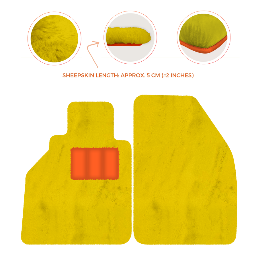 Tapis de voiture en peau de mouton pour Porsche 986 Boxster (1996-2004) - Longueur de peau de mouton, Options de couleur variées