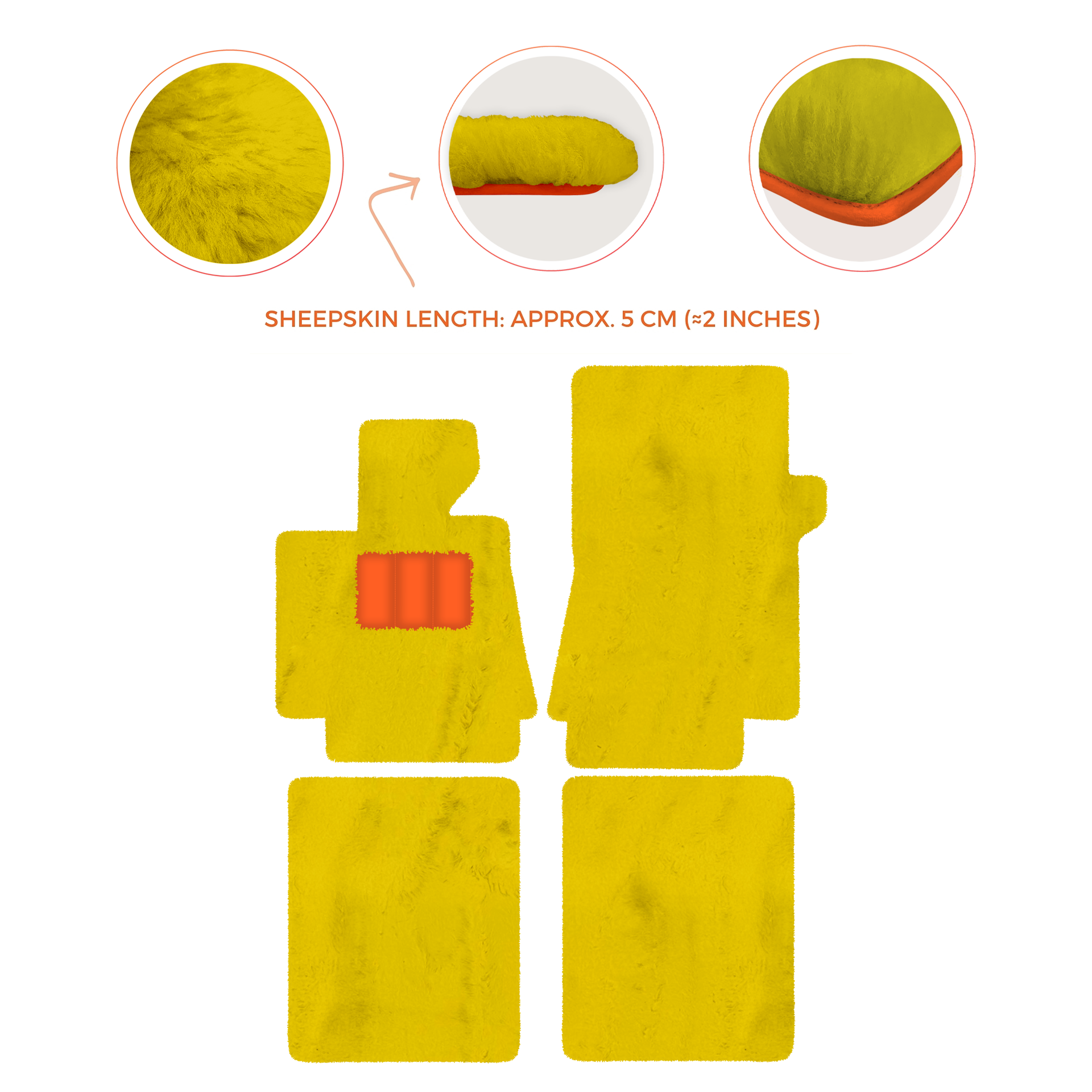 Luxurious Premium Sheepskin Floor Mats for Bentley Arnage (1998-2009)