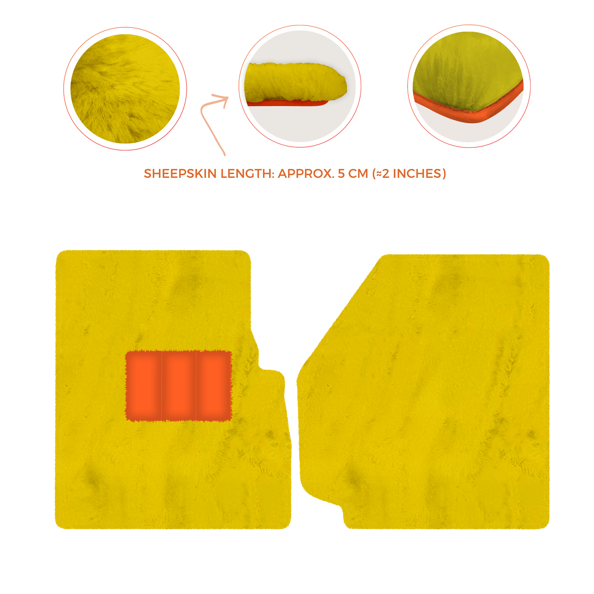 Premium Sheepskin Floor Mats for Land Rover Discovery (2004-2009)