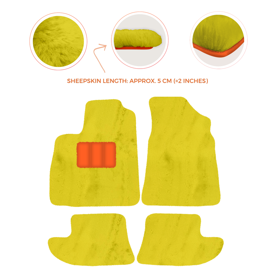 Premium Sheepskin Floor Mats for Bentley Continental GTC (2006–2011)
