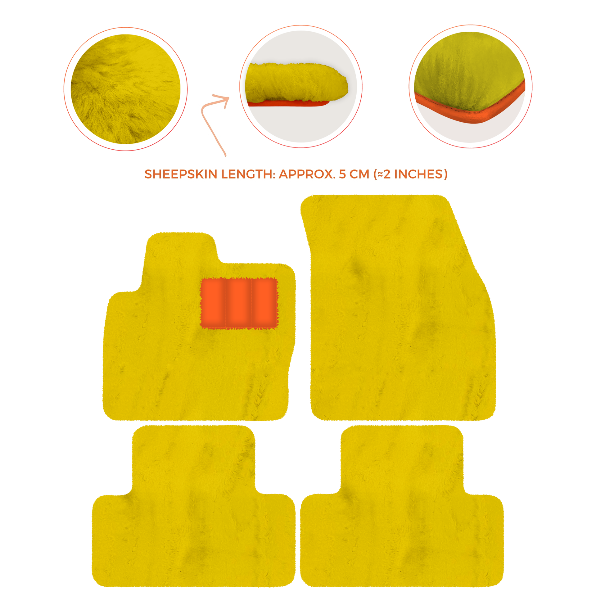 Premium Sheepskin Floor Mats for Range Rover Vehicles (2012-2022)