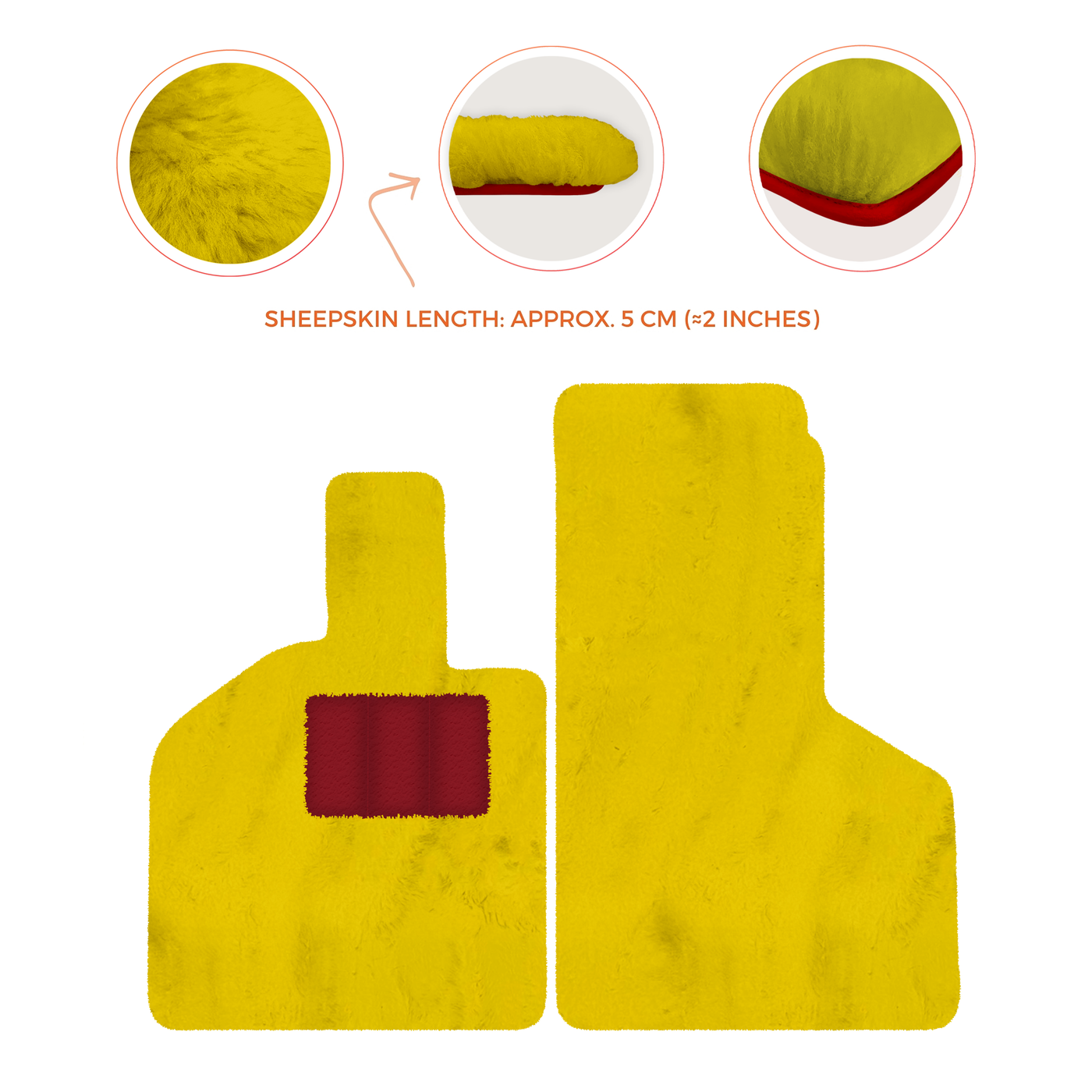 Luxury Sheepskin Floor Mats for Lamborghini Gallardo (2004-2014)