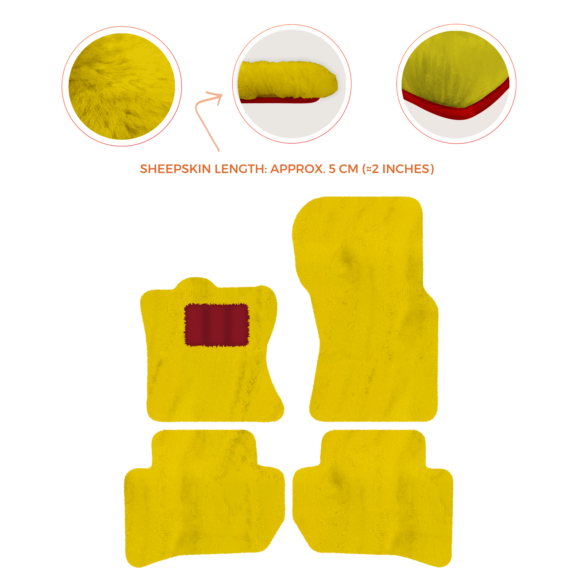 Premium Sheepskin Floor Mats for 2010-2013 Range Rover Sport