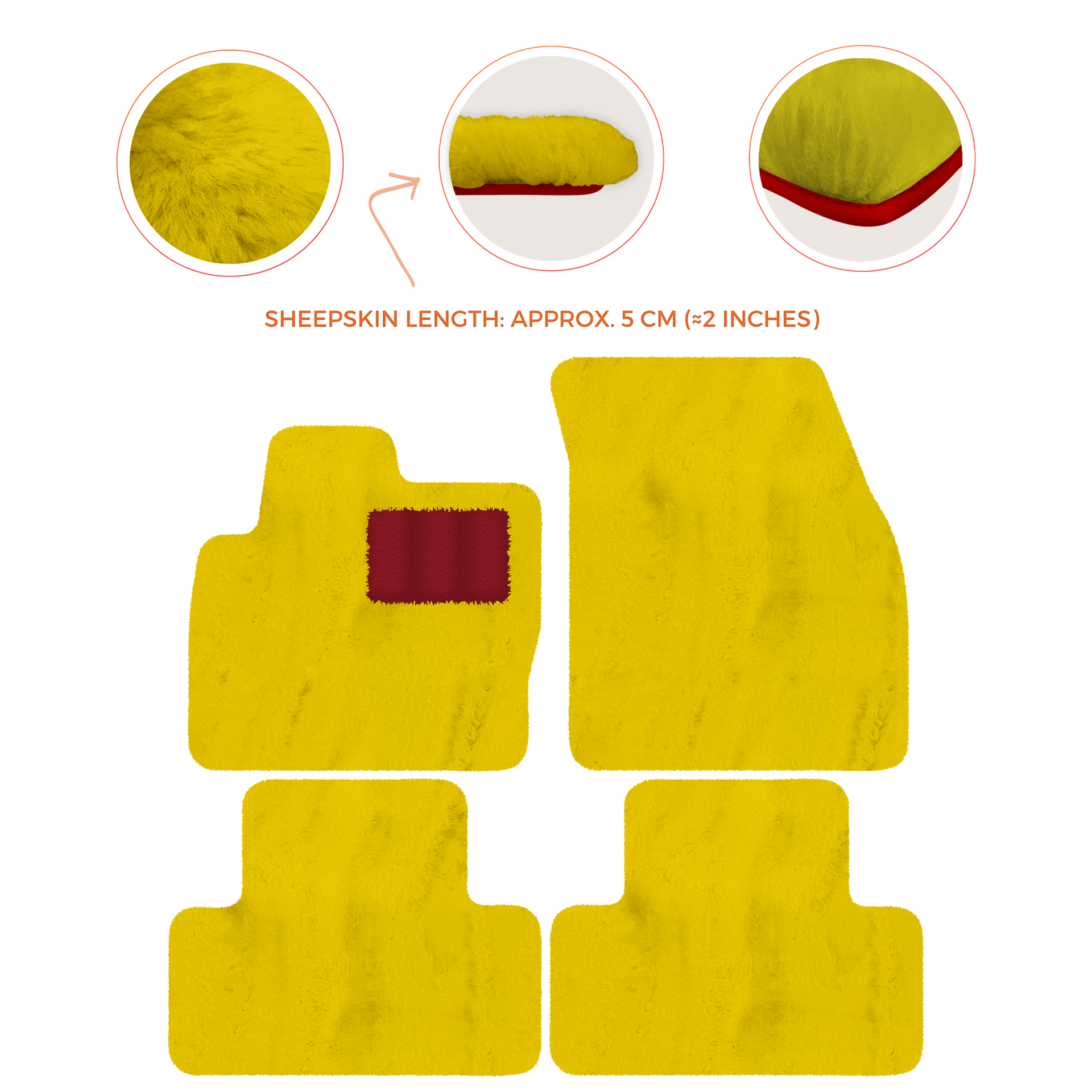 Premium Sheepskin Floor Mats for Range Rover Vehicles (2012-2022)