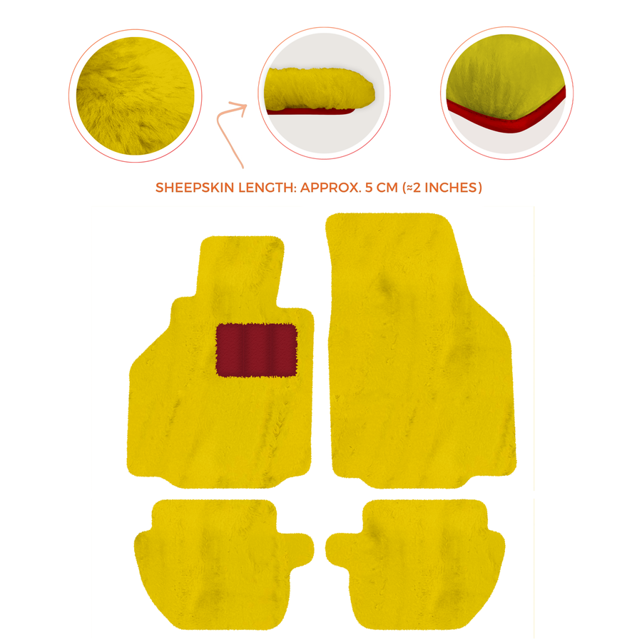 Premium Luxury Sheepskin Floor Mats for Ferrari Roma (2021-2024)