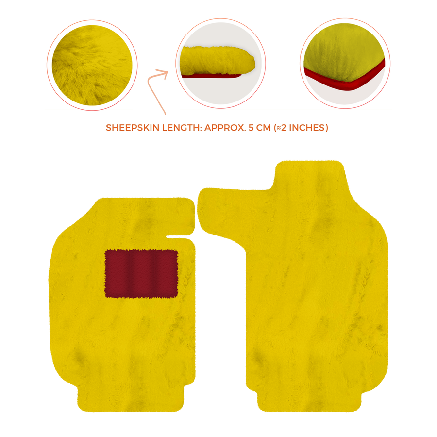 Tapis de voiture en peau de mouton pour Porsche 911 SC (1978-1984) - Longueur de peau de mouton, Options de couleur variées