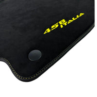 Alcantara Black Floor Mats For Ferrari 458 Italia (2009-2015) Yellow - AutoWin