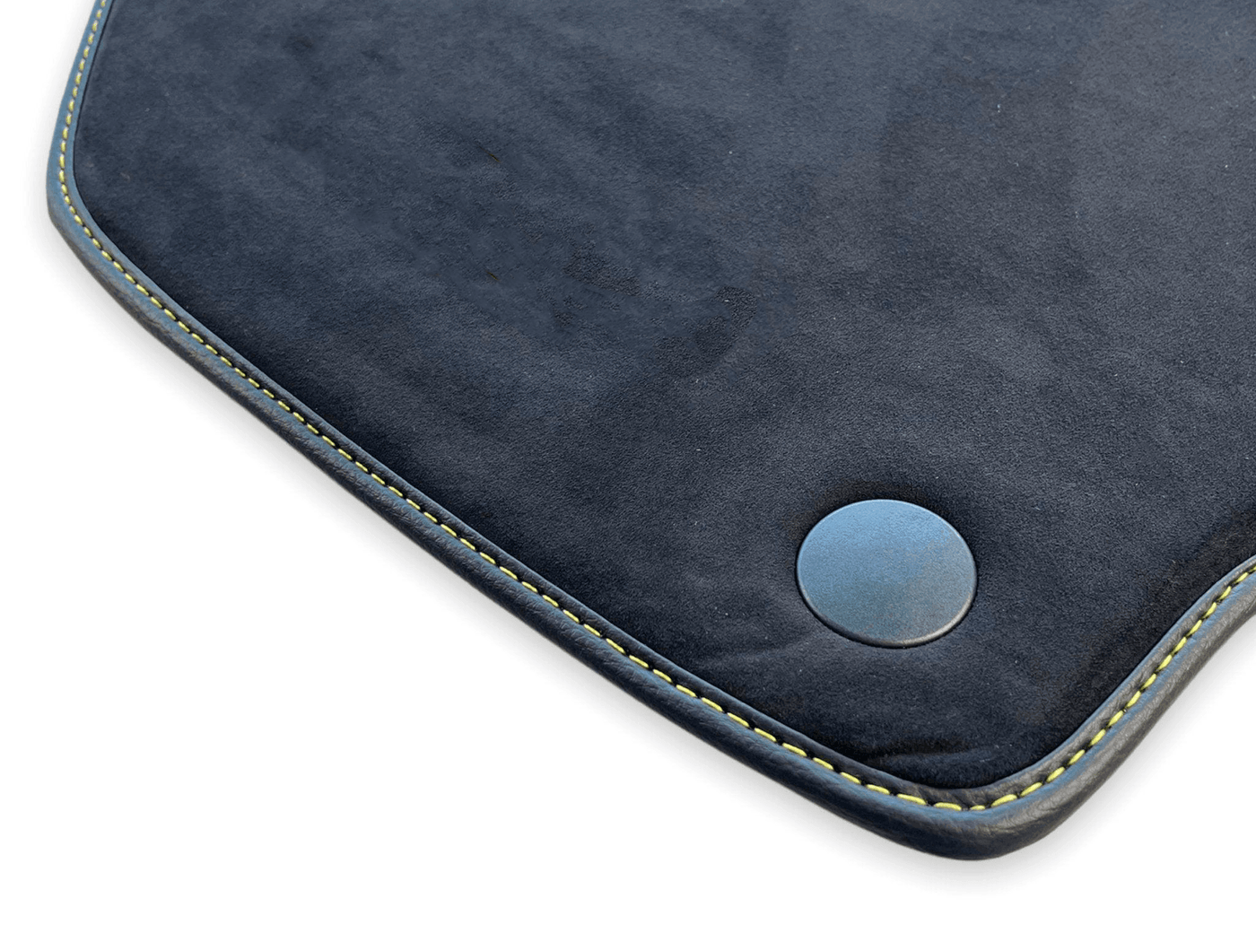 Alcantara Floor Mats For Ferrari 488 GTB 2016-2022 Yellow Logo - AutoWin