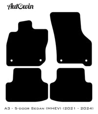 Beige Floor Mats for Audi A3 - 5-door Sedan (MHEV) Mild Hybrid Electric Vehicle (2021 - 2024) | ER56 Design - AutoWin