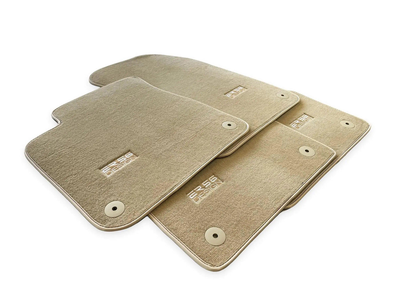 Beige Floor Mats for Audi A3 - 5-door Sedan (MHEV) Mild Hybrid Electric Vehicle (2021 - 2024) | ER56 Design - AutoWin