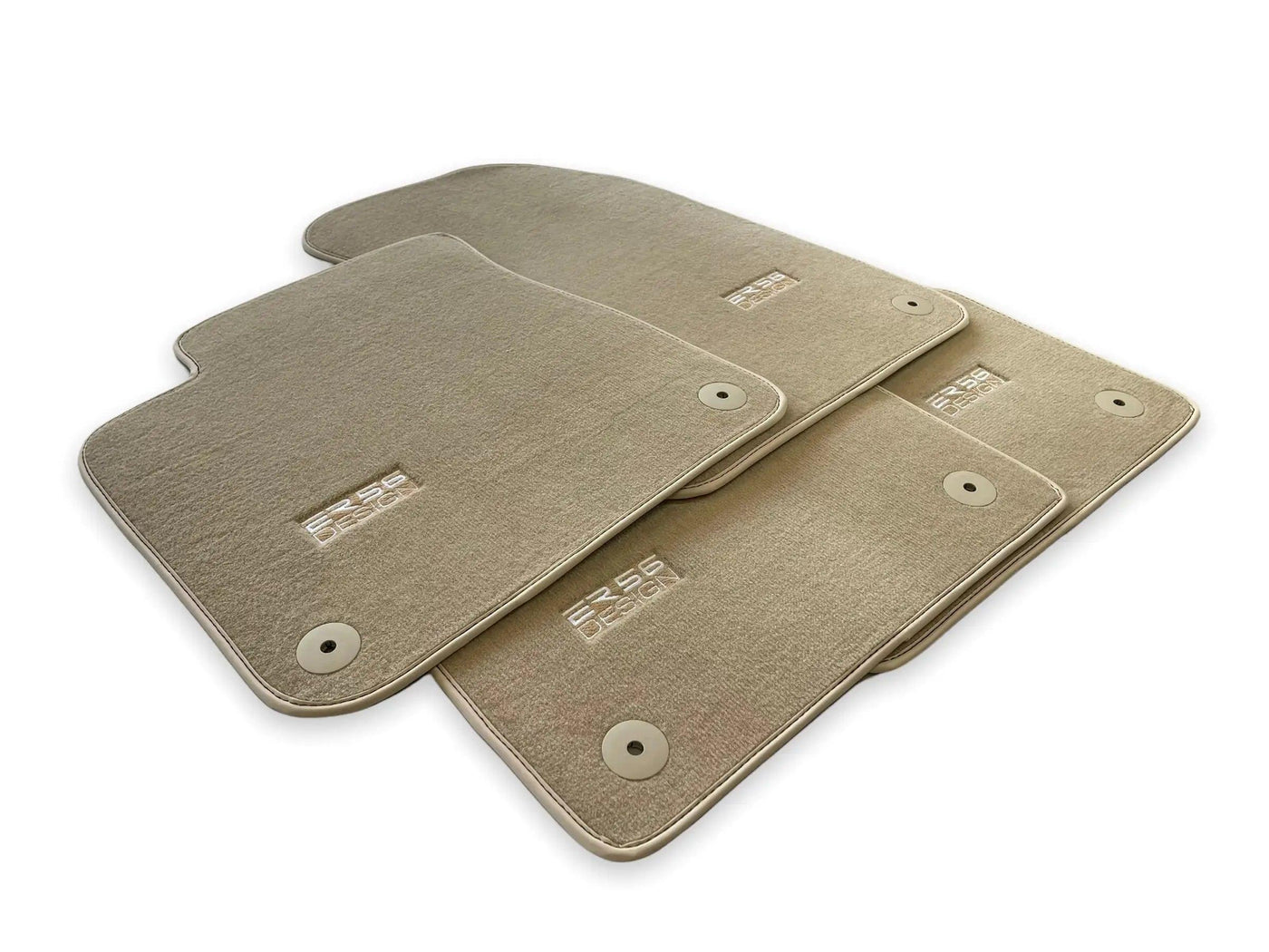 Beige Floor Mats for Audi A3 - 5-door Sportback Hybrid (2021 - 2024) | ER56 Design - AutoWin