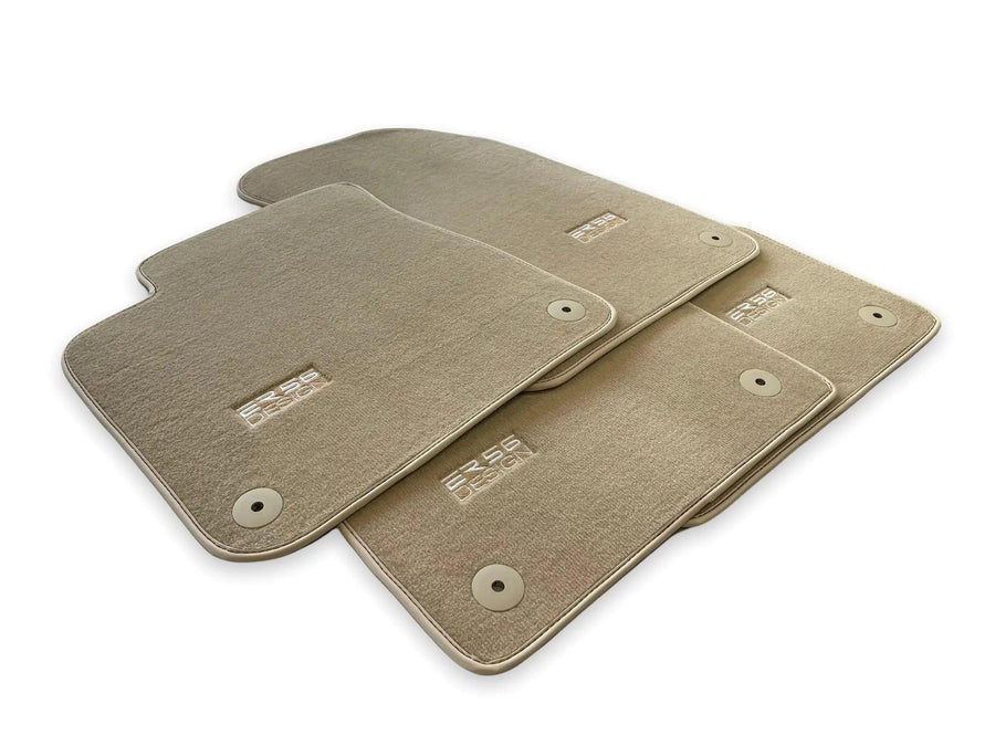 Beige Floor Mats for Audi A3 - 5-door Sportback (MHEV) Mild Hybrid Electric Vehicle (2021 - 2024) | ER56 Design - AutoWin