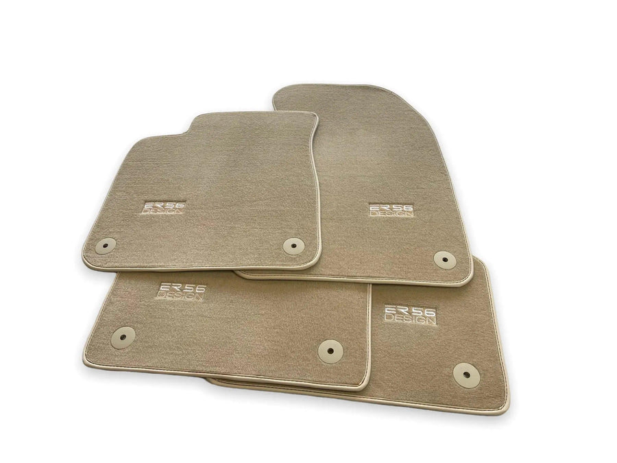 Beige Floor Mats for Audi A3 - 5-door Sportback (MHEV) Mild Hybrid Electric Vehicle (2021 - 2024) | ER56 Design - AutoWin