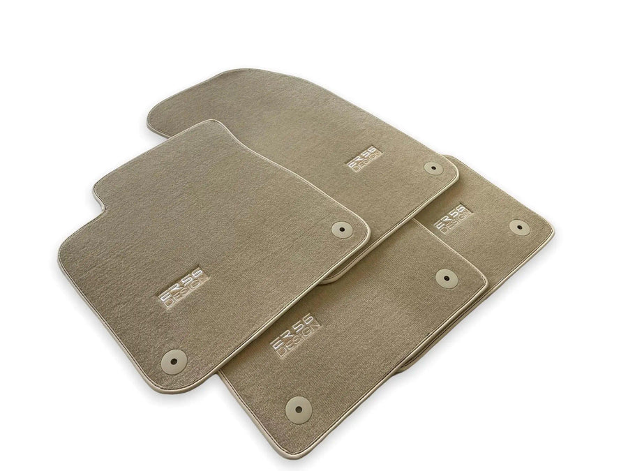 Beige Floor Mats for Audi A3 - 5-door Sportback (MHEV) Mild Hybrid Electric Vehicle (2021 - 2024) | ER56 Design - AutoWin