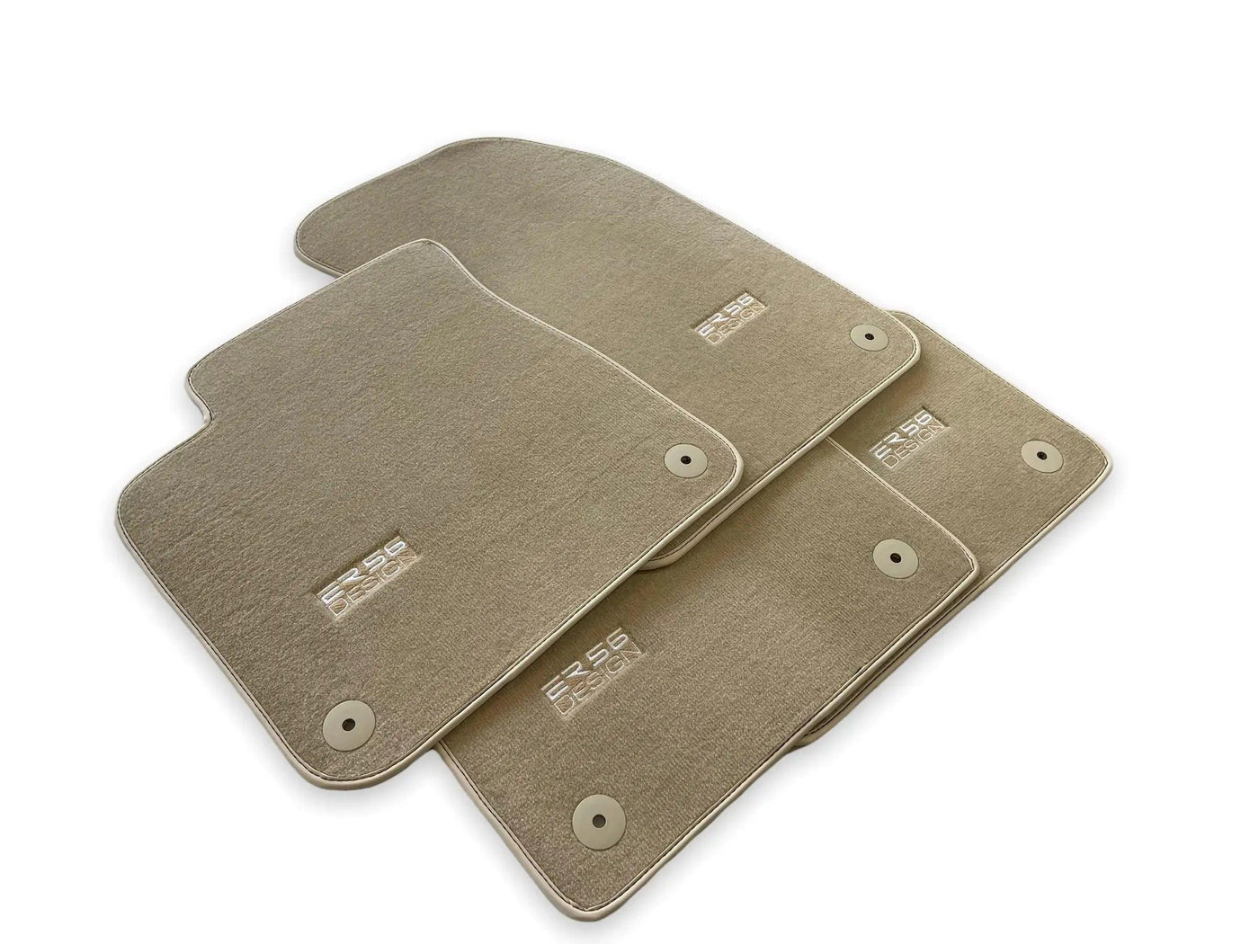 Beige Floor Mats for Audi A4 - B6 Sedan (2001-2004) | ER56 Design - AutoWin