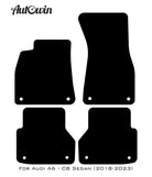 Beige Floor Mats for Audi A6 - C8 Sedan (2018-2023) | ER56 Design - AutoWin