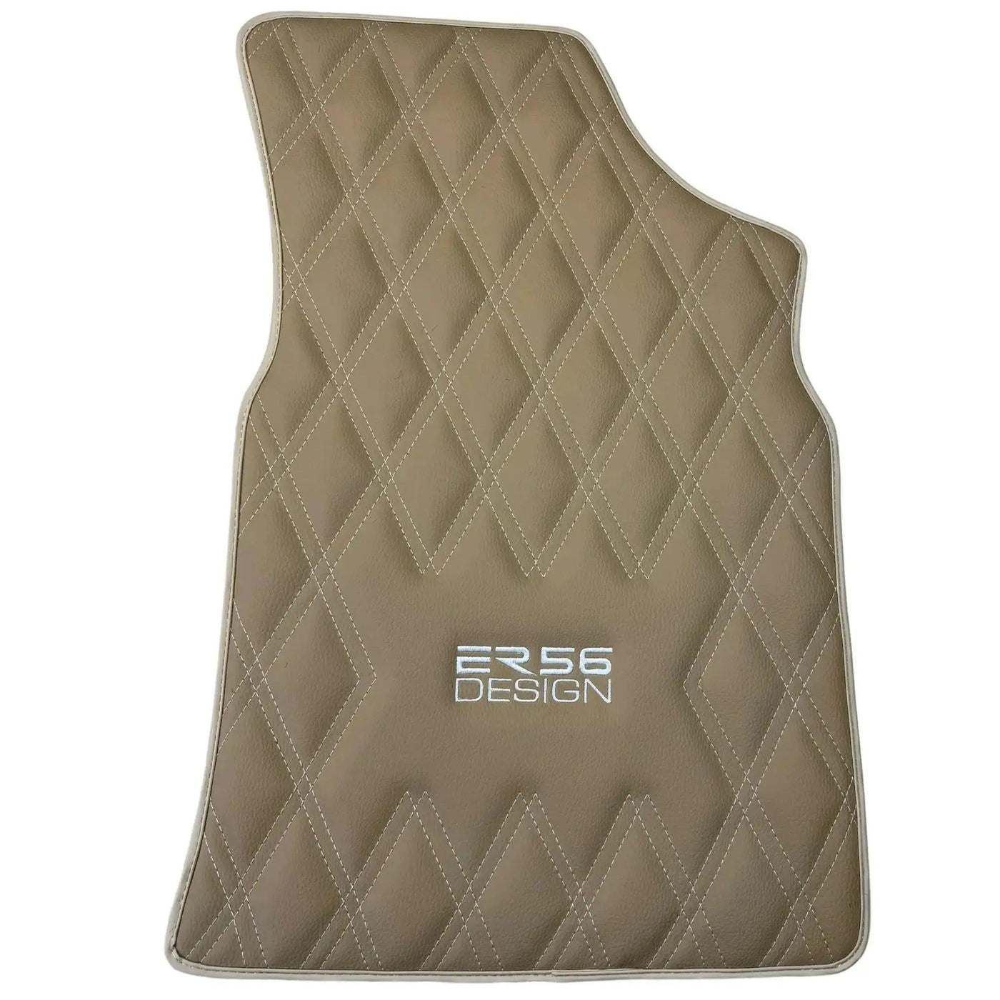 Beige Floor Mats for Bentley Continental GTC (2011–2018) with Leather | ER56 Design - AutoWin
