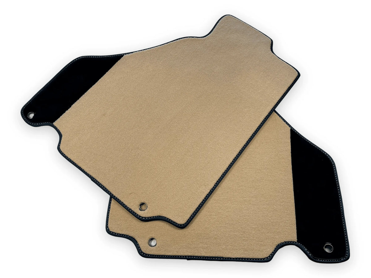 Beige Floor Mats For Ferrari 360 Modena 1999-2005 With Alcantara Leather - AutoWin