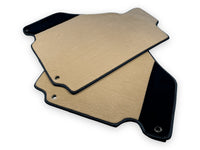 Beige Floor Mats For Ferrari 360 Modena 1999-2005 With Alcantara Leather - AutoWin