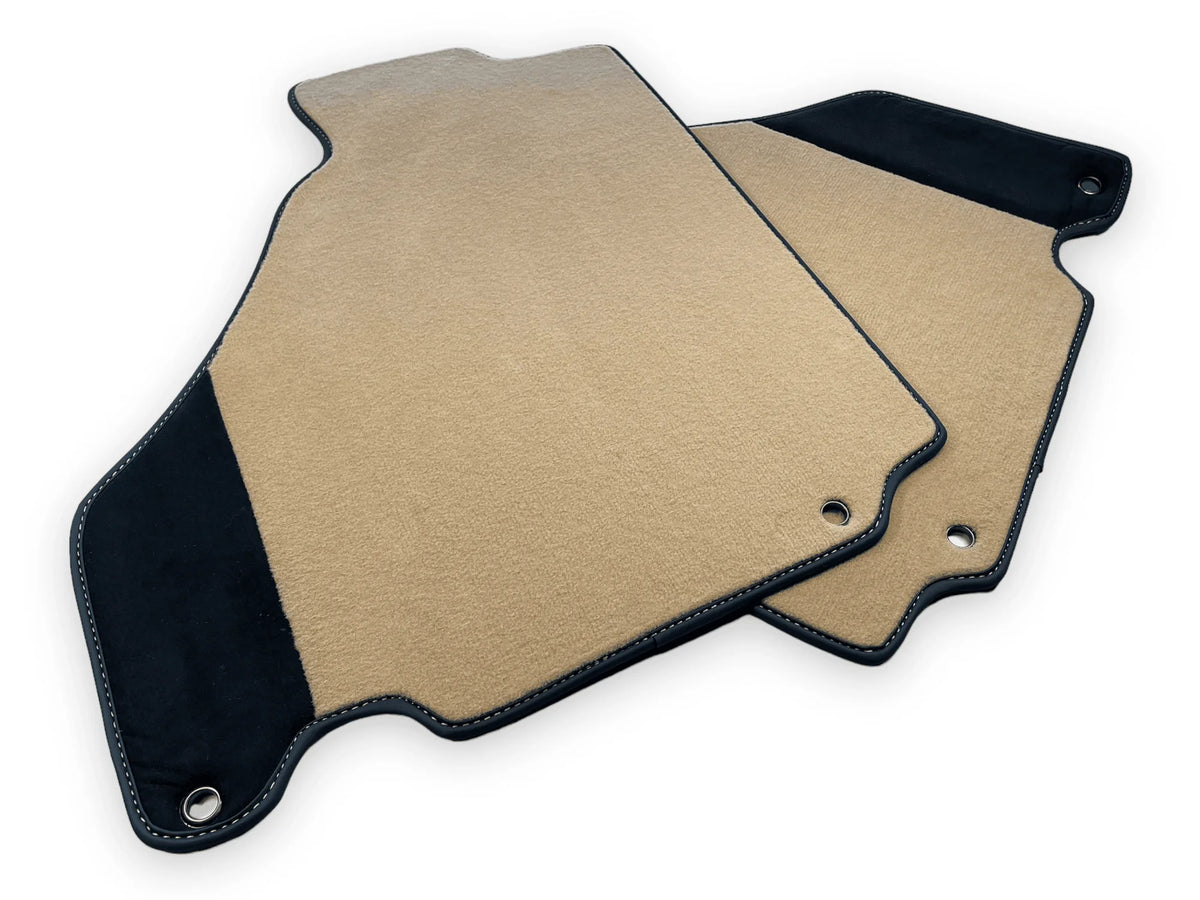Beige Floor Mats For Ferrari 360 Modena 1999-2005 With Alcantara Leather - AutoWin