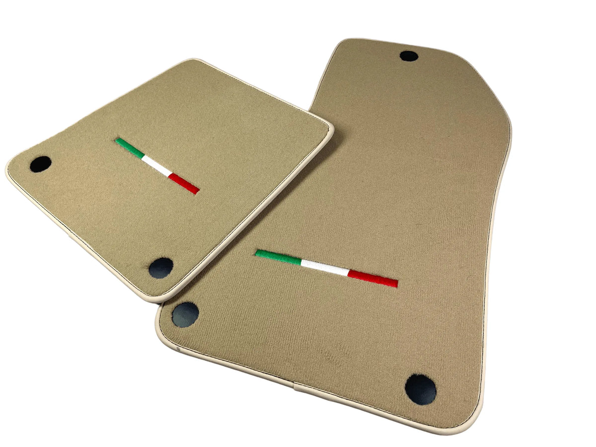 Beige Floor Mats For Ferrari 599 Coupe 2006-2012 Italian Edition - AutoWin