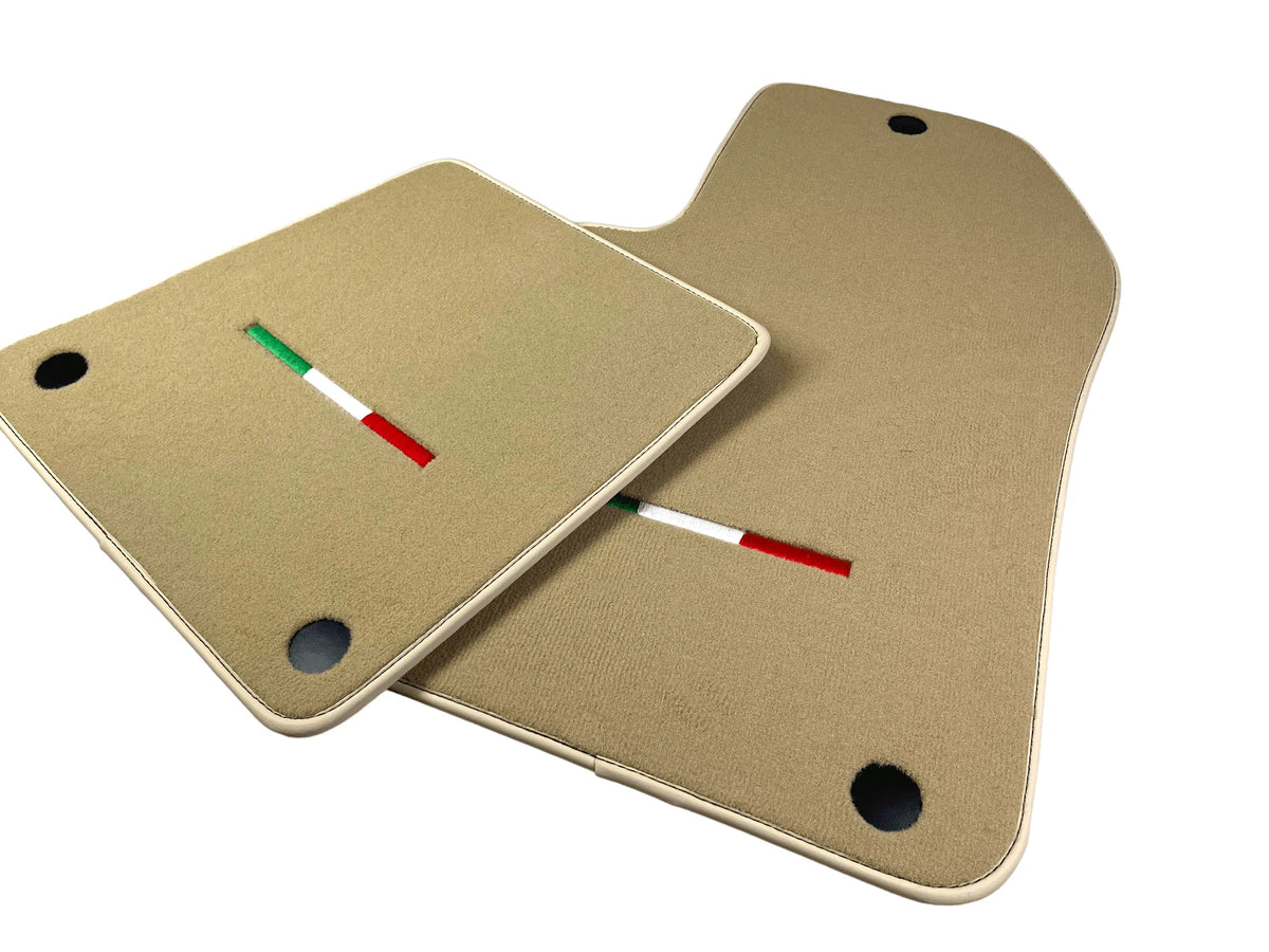 Beige Floor Mats For Ferrari 599 Coupe 2006-2012 Italian Edition - AutoWin