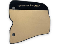 Beige Floor Mats For Ferrari 812 Superfast With Alcantara Leather - AutoWin
