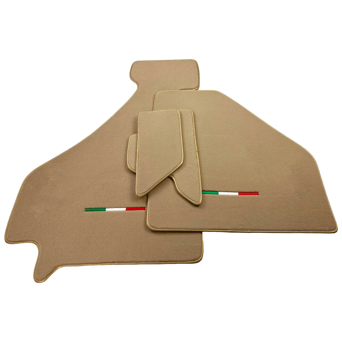 Beige Floor Mats For Ferrari F355 1994-1999 | Golden Color Trim - AutoWin