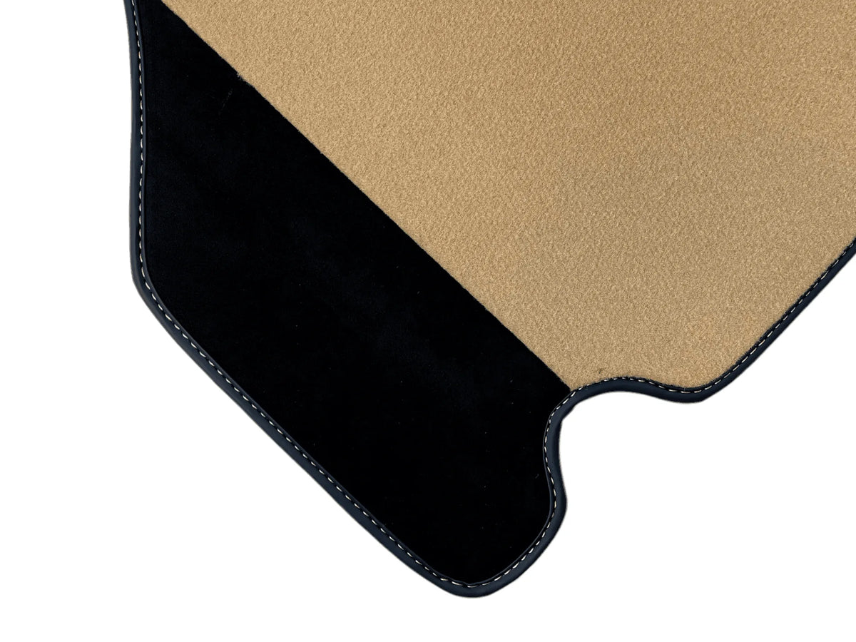 Beige Floor Mats For Ferrari F430 2004-2009 With Alcantara Leather - AutoWin