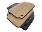 Beige Floor Mats For Ferrari F8 Spider 2019-2022 With Carbon Fiber Leather - AutoWin