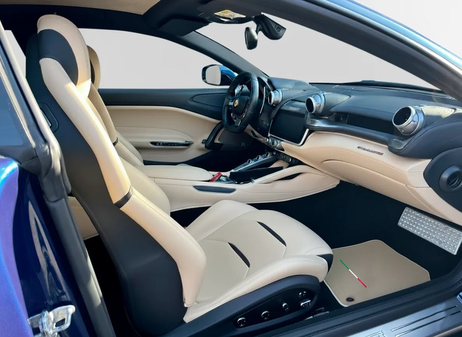 Beige Italian Edition Floor Mats for Ferrari GTC4 Lusso (2016-2023)