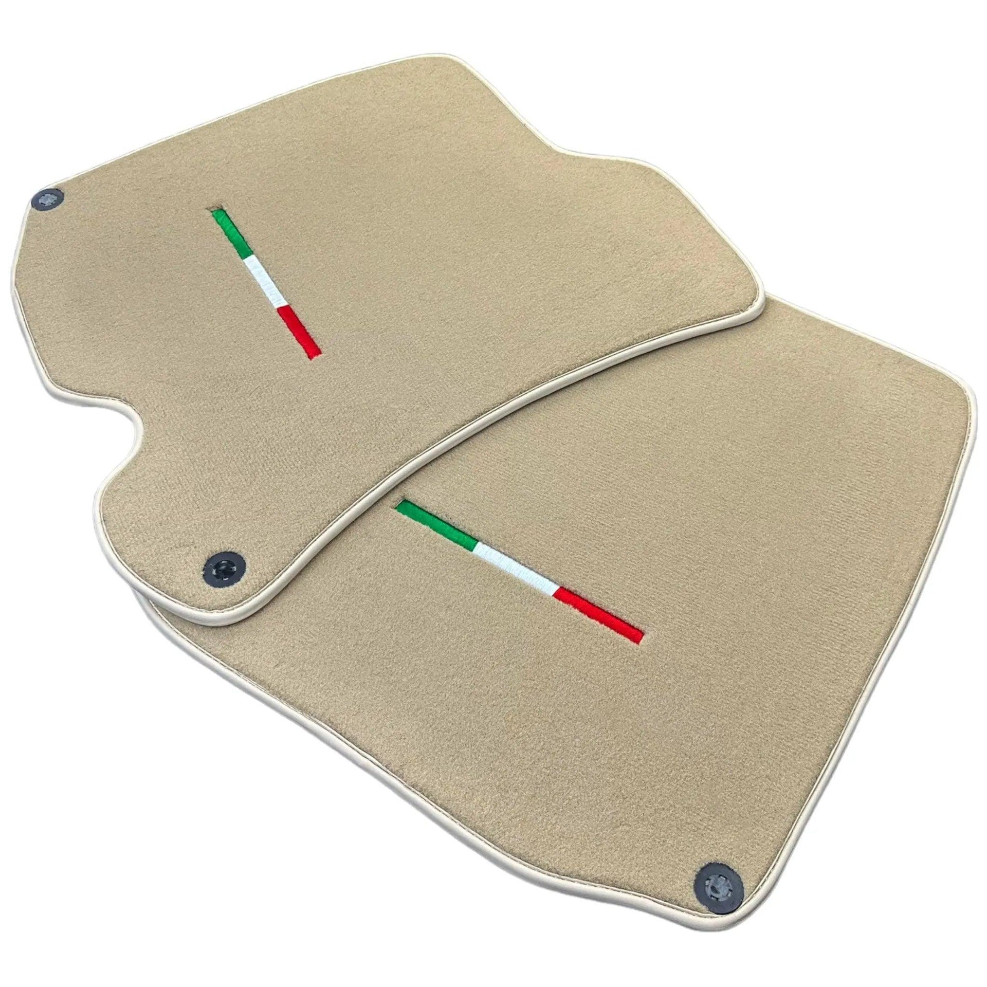 Beige Floor Mats for Ferrari Roma (2021-2024) Italian Edition - AutoWin