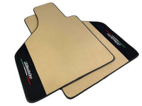 Beige Floor Mats for Lamborghini Diablo 1990-2001 With Alcantara Leather - AutoWin