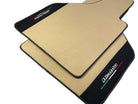 Beige Floor Mats for Lamborghini Diablo 1990-2001 With Alcantara Leather - AutoWin