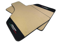 Beige Floor Mats for Lamborghini Diablo 1990-2001 With Alcantara Leather - AutoWin