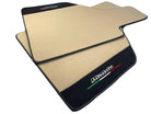 Beige Floor Mats for Lamborghini Diablo 1990-2001 With Alcantara Leather - AutoWin
