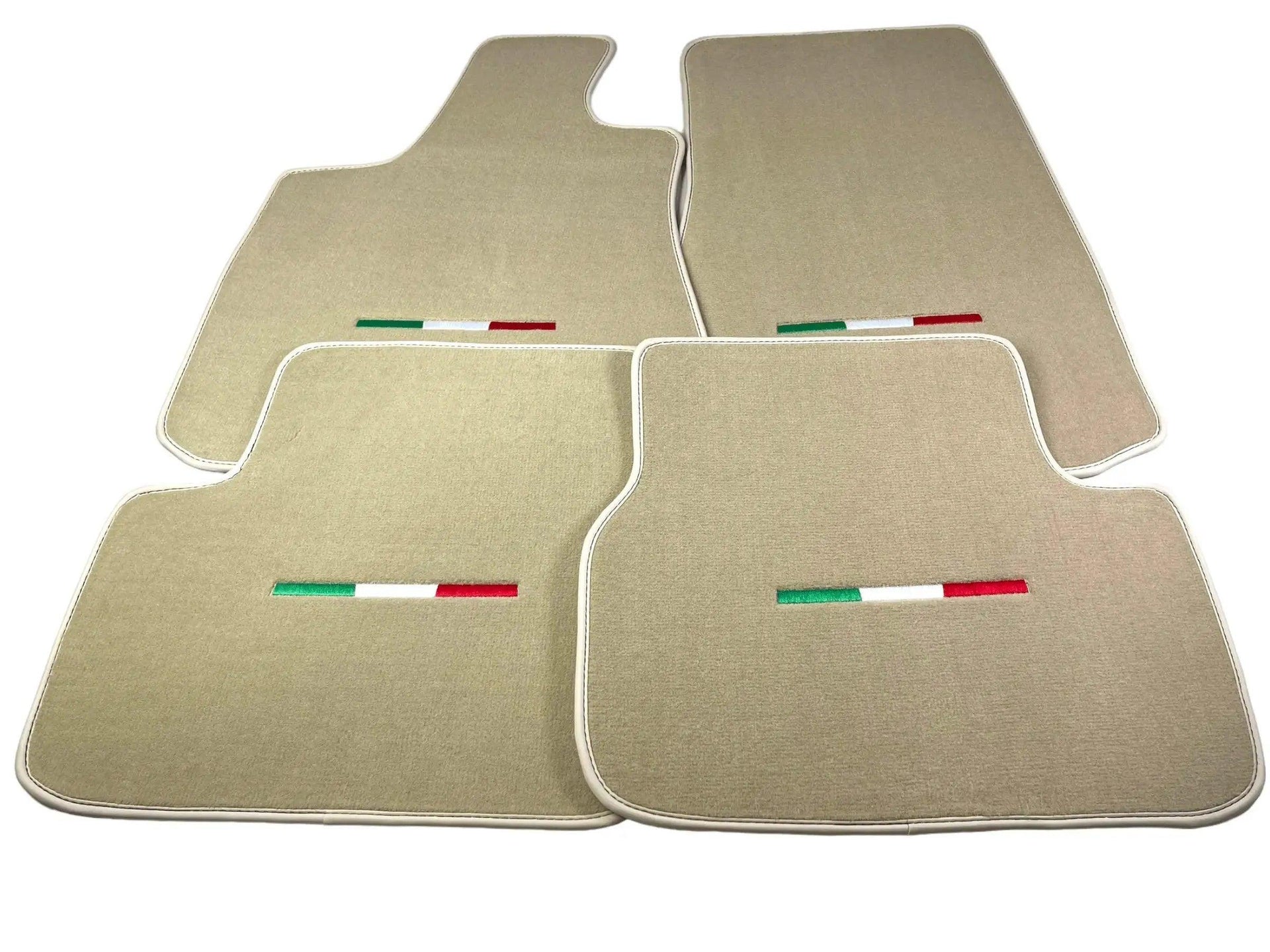 Beige Floor Mats For Maserati Coupé (2001-2007) Italy Edition - AutoWin