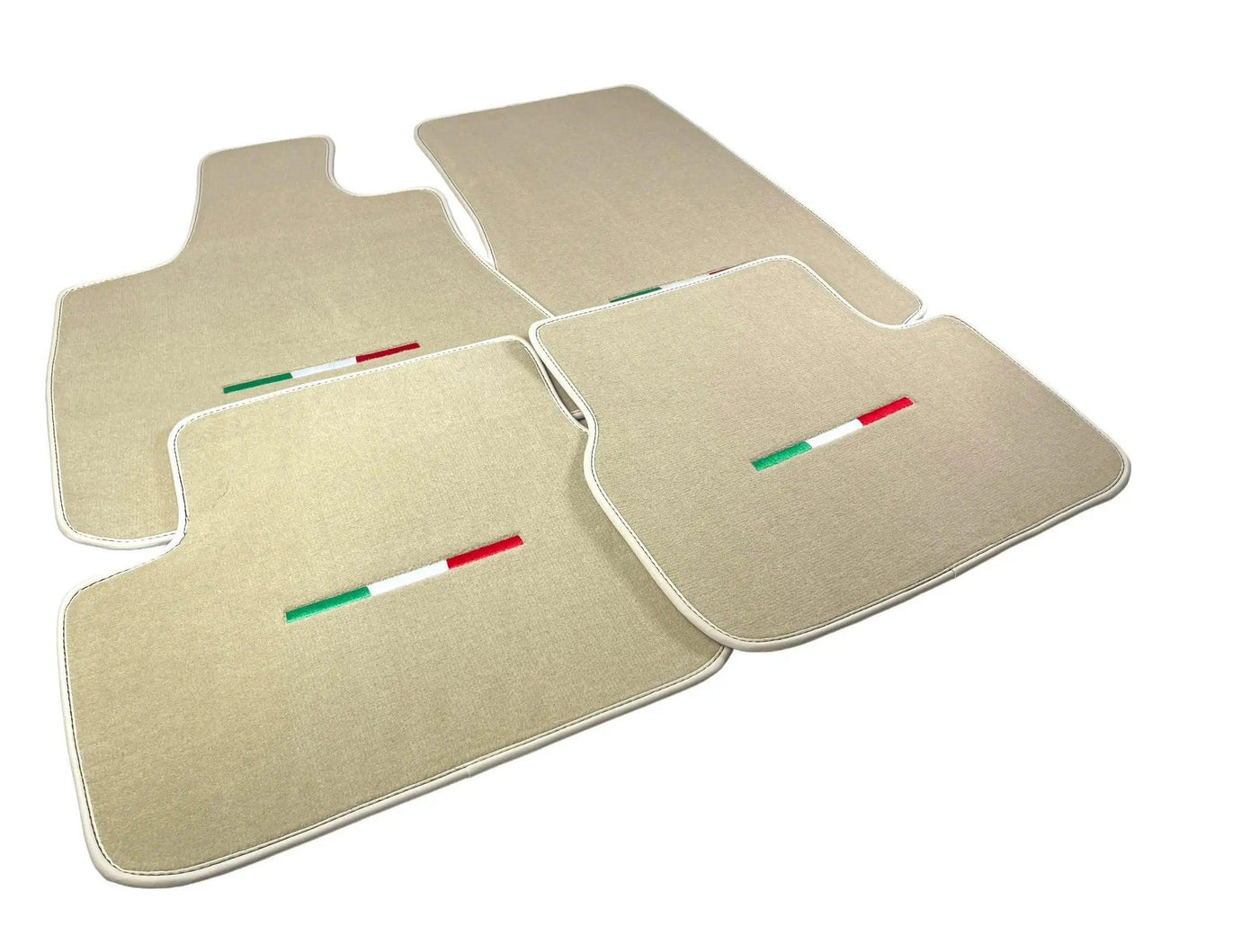 Beige Floor Mats For Maserati Coupé (2001-2007) Italy Edition - AutoWin