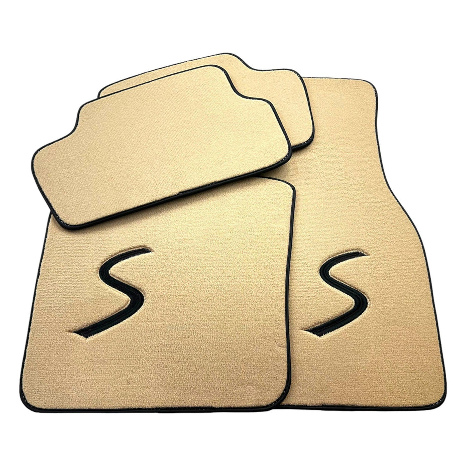 Beige Floor Mats for Mini Cooper / One R53 (2001-2007) Cooper S - AutoWin