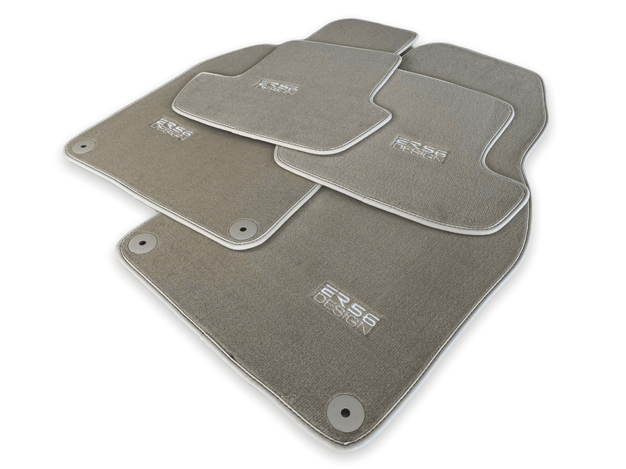 Beige Floor Mats for Porsche Taycan (2019-2023) | ER56 Design - AutoWin