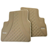 Beige Leather Floor Mats for Mercedes-Benz G Class W461 (1979-2008) ER56 Design - AutoWin