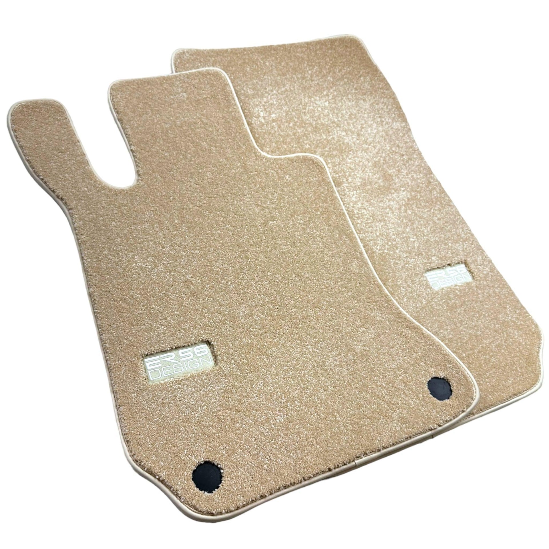 Beige Luxury Floor Mats for Mercedes Benz C-Class S206 Wagon (2021-2023) Hybrid | ER56 Design - AutoWin