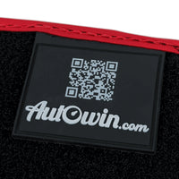 Black Alcantara Floor Mats for Ferrari 458 Speciale (2012-2015) with Red Alcantara Accents