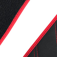Black Alcantara Floor Mats for Ferrari 488 Pista Spider (2019-2021) with Red Alcantara Accents
