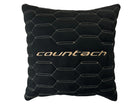 Black Alcantara Leather Pillows Countach Set of 2 Tan Sewing - AutoWin