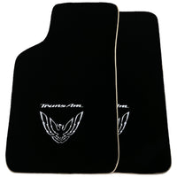 Black Floor Mats Beige Trim for Pontiac FireBird (1970-1981) Trans Am - AutoWin