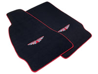 Black Floor Mats For Aston Martin Vanquish (2012–2018) Red Trim - AutoWin